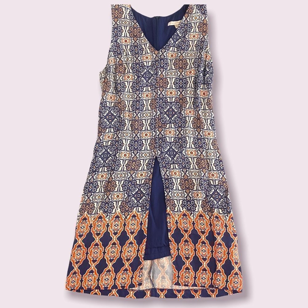 Skies Are Blue Mosaic Sleeveless Mini Dress
